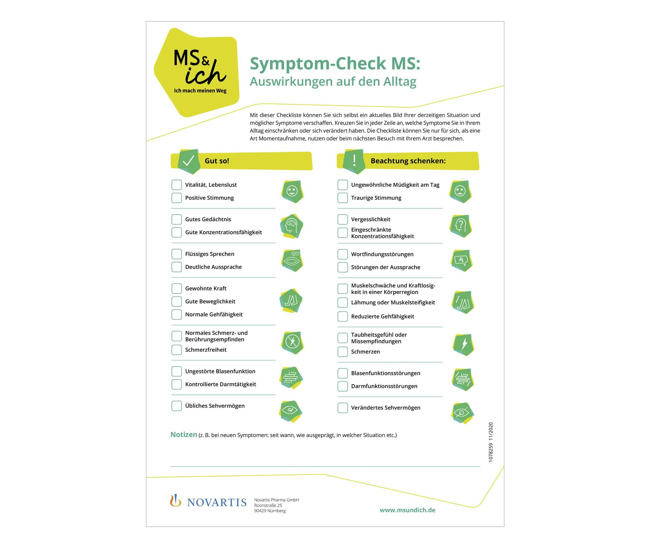 MS und ich: Teaser zum Download des Symptom-Checks